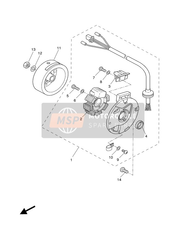 Yamaha CW50 BWS 2002 Generatore per un 2002 Yamaha CW50 BWS